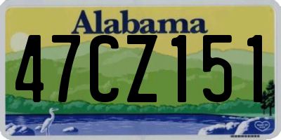 AL license plate 47CZ151