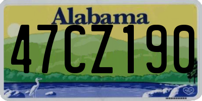 AL license plate 47CZ190
