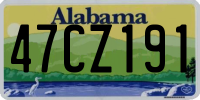 AL license plate 47CZ191