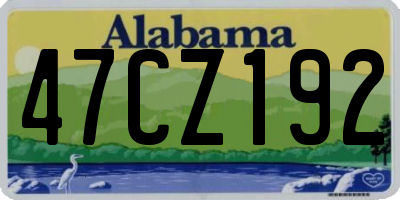AL license plate 47CZ192