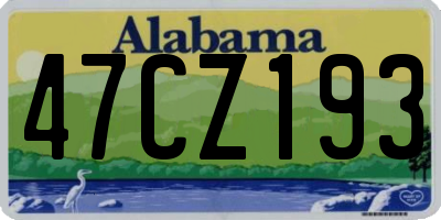 AL license plate 47CZ193