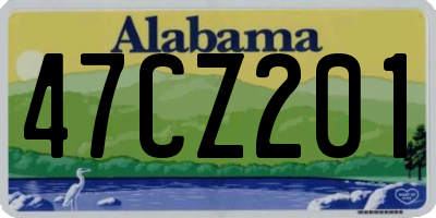 AL license plate 47CZ201