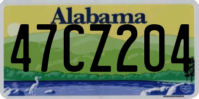 AL license plate 47CZ204