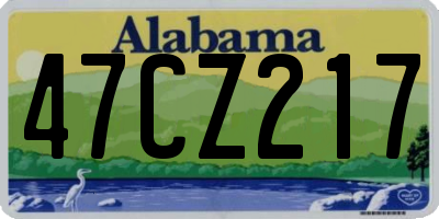 AL license plate 47CZ217