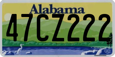AL license plate 47CZ222