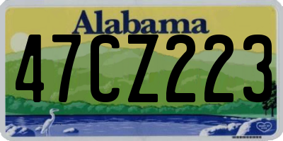 AL license plate 47CZ223