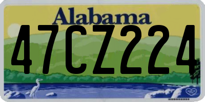 AL license plate 47CZ224
