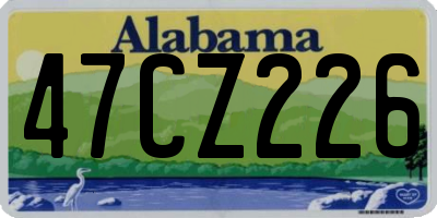 AL license plate 47CZ226