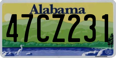 AL license plate 47CZ231