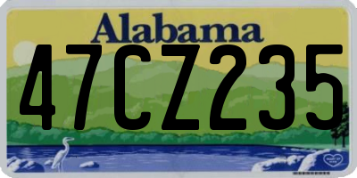AL license plate 47CZ235