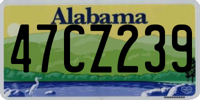 AL license plate 47CZ239