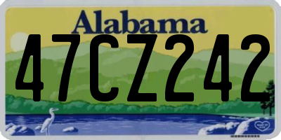 AL license plate 47CZ242