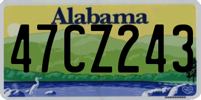 AL license plate 47CZ243