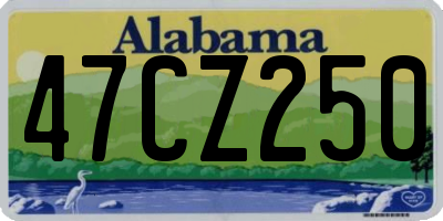 AL license plate 47CZ250