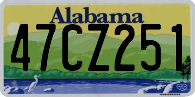 AL license plate 47CZ251