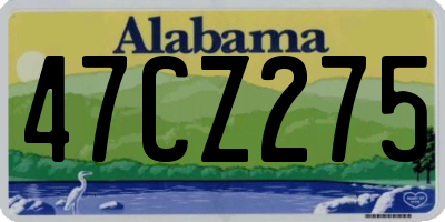 AL license plate 47CZ275