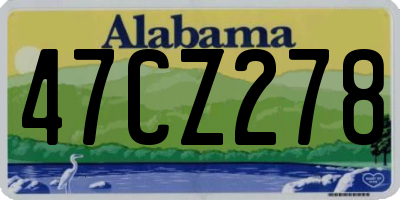 AL license plate 47CZ278