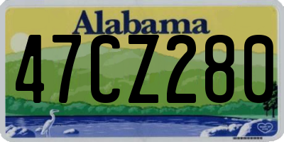 AL license plate 47CZ280
