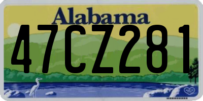 AL license plate 47CZ281