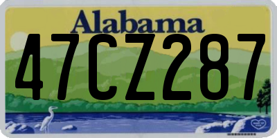 AL license plate 47CZ287
