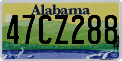 AL license plate 47CZ288