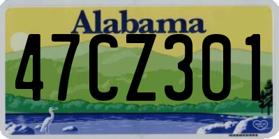 AL license plate 47CZ301