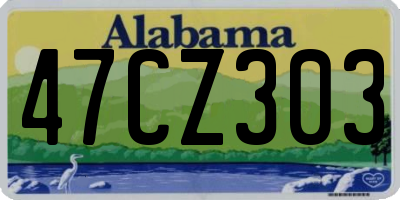 AL license plate 47CZ303