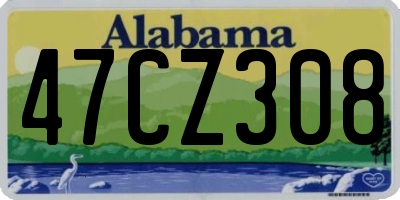 AL license plate 47CZ308