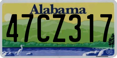AL license plate 47CZ317