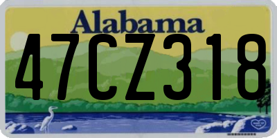 AL license plate 47CZ318