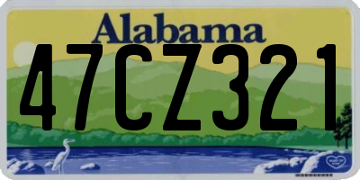 AL license plate 47CZ321
