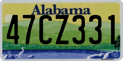 AL license plate 47CZ331