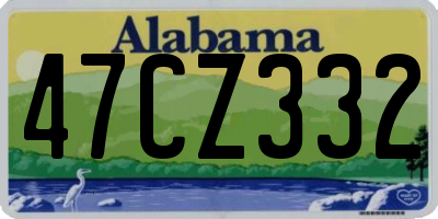 AL license plate 47CZ332