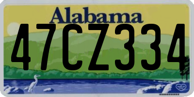 AL license plate 47CZ334