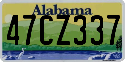 AL license plate 47CZ337