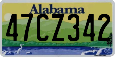 AL license plate 47CZ342