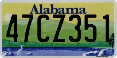 AL license plate 47CZ351