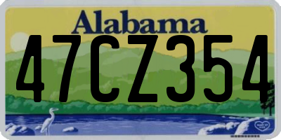 AL license plate 47CZ354