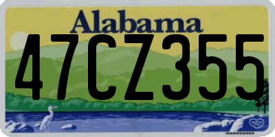 AL license plate 47CZ355