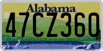 AL license plate 47CZ360