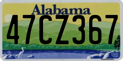 AL license plate 47CZ367