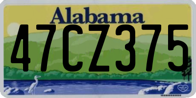 AL license plate 47CZ375