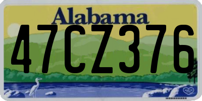 AL license plate 47CZ376