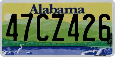 AL license plate 47CZ426