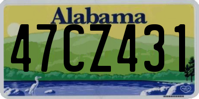 AL license plate 47CZ431