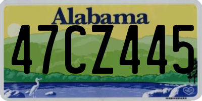 AL license plate 47CZ445