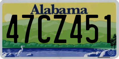 AL license plate 47CZ451