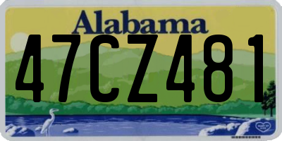 AL license plate 47CZ481