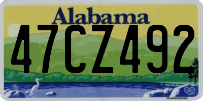 AL license plate 47CZ492