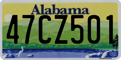 AL license plate 47CZ501